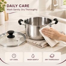 26cm Korean Minimalist Stainless Steel Soup Pot With Lid, Compact Daily Cooking Pot - View 7