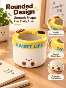 Fun Modern Style Desktop Storage Bucket, Mini Storage Box, Suitable For Storing Various Small Items, Compact And Practical, Applicable For Bedroom, Office, Study Or Dormitory, Suitable For Year-Round Use, Christmas Gift, Room Decor Aesthetic - Multicolor - View 6