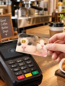 2/4pcs Cute Two Cats Cuddling Design Credit Card Skins, Waterproof Anti-Fingerprint Anti-Scratch, Suitable For Parties, Birthday Gifts. PVC Material, Anti-Fingerprint, Anti-Scratch, Wear-Resistant, Suitable For Men, Women, Couples, Applicable To Chip Cards, Credit Cards, Transportation Cards, Student Campus Cards And Personalized Customization. - Multiple Styles - View 2