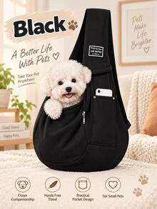 1pc Foldable Breathable Pet Carrier Bag, Large Capacity Pet Sling Bag - Multicolor - View 21