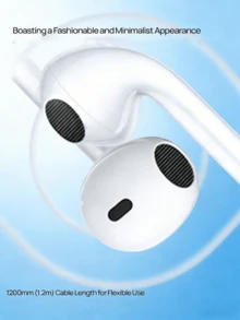 REMAX RM-570 Wired Music Earphones, Lightning/Type-C Interface, Comfortable Wear, 13mm High Fidelity Dynamic Driver, HiFi Stereo Sound Quality, Compatible With IPhone 7/8/X/XS/XR/11/12/13/14 And SE, Pro, Pro Max Models - View 7