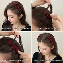 3pcs/6pcs/Set Flocked Side Hair Clips Double Layer Hair Clips Hair Styling Tools Hair Clips High Crown Hair Accessories Random Color - Multicolor - View 3