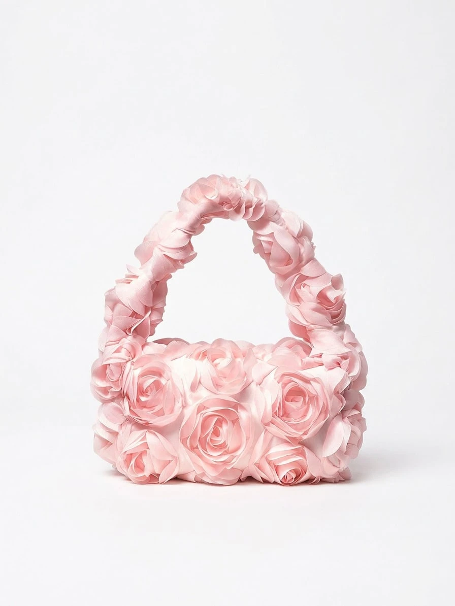 Glizzene (Random Pattern)Floral Pop, Gala Night, Party Outfits, Prom Bag, Prom Accessories, Wedding Items Gifts - Baby Pink - View 1