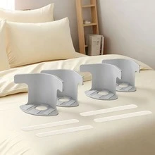 4pcs Bed Sheet Fixing Clips, Bed Sheet Fixing Device, Invisible Needle-Free Clips, Bed Sheet Fixing Anti-Slip Tool, Anti-Slip Fixing Buckle, Household Bed Sheet Smoothing Tool, Invisible Slot Anti-Slip Bed Sheet Clips, Invisible Bed Sheet Fixing Buckle, Adjustable Bed Sheet Fixing Clips - Multicolor - View 10