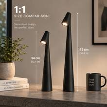 1pc/2pcs Rechargeable LED Desk Lamp, 3-Level Dimmable Touch Control Ambient Light, Modern Minimalist Portable Bedside Lamp, Suitable For Bedroom, Dining Room, Office And More - White Red Light - View 7
