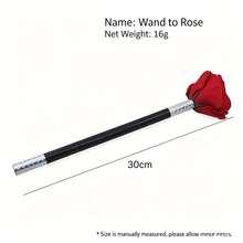 1pc Wand To Rose Magic Trick Prop, Empty Wand Produce Rose, Wand Turns Into Rose, Stick To Rose, Stage Performance Magic Prop, Halloween & Christmas Magic Show Illusion Accessory, Party Show Magic Decor - Multicolor - View 7