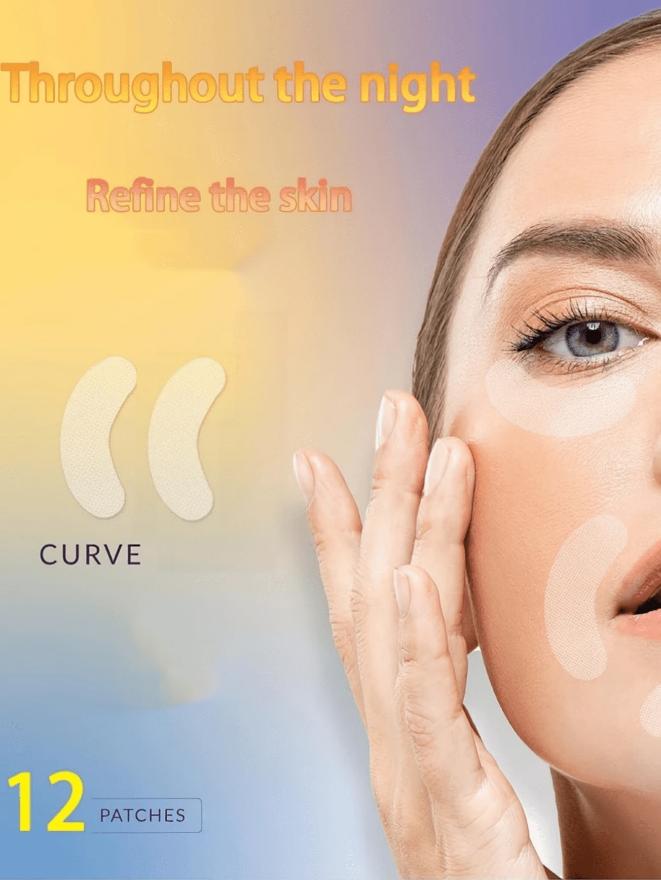 Facial Patches, Overnight Use Facial Smoothing Patches, Designed For Facial Contours, Suitable For Forehead, Between Eyes, Around Mouth, Lips And Eye Areas - Multicolor - View 1