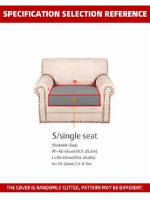1pc  Solid Milk Silk Elastic Sofa Cover, Four Seasons Universal Sofa Slipcover - Dark Grey - View 13