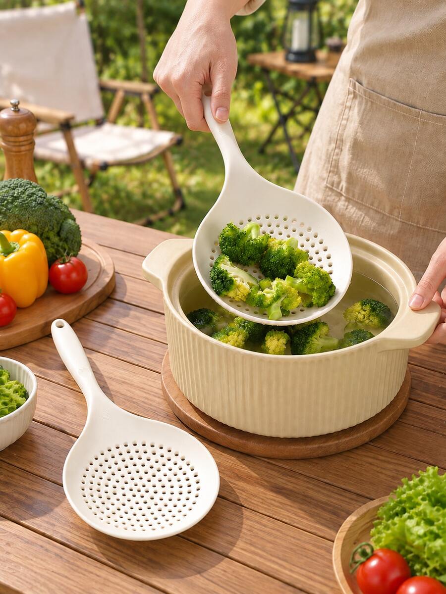 Strainer Spoon / Skimmer Spoon / Colander / Large Noodle Spoon / Skimmer Strainer Spoon / Practical Kitchen Gadgets - Multicolor - View 1