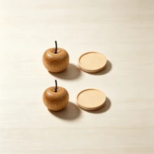 1 Set Wooden Apple Essential Oil Diffuser With Tray, Home Desktop Decor Fragrance Ornament, Suitable For Home, Car, Hotel Decoration, Christmas, Halloween Decor - A - View 11
