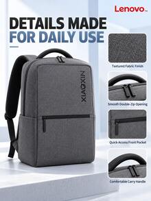 Lenovo AIR1 Lightweight Backpack, 420g Ultra-Lightweight, Multi-Compartment Storage, Suitable For Commuting, School, And Short Trips, Honeycomb Breathable Material, Reinforced Stitching On Shoulder Straps - View 6