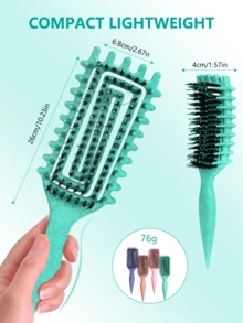 Curly Hair Brush Styling Curl Defining Brush For Women Edge Define Lift Curling Brush For Curly Hair Effortlessly Defined Curls And Reduces Frizz - Multicolor - View 5