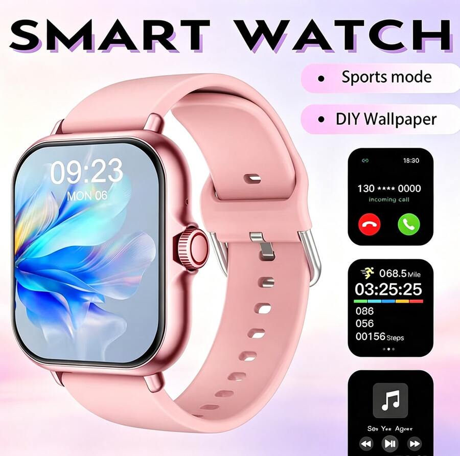 Unisex Outdoor Sports Fashion Smart Watch, 1.83 Inch Full Touch Screen, Zinc Alloy Body, Wireless Calling, Messaging, Music Playback. Compatible With Android And IOS Systems, Suitable For Birthday/Holiday/Lover/Gift - View 1