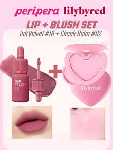 lilybyred K-Beauty Peripera Ink Velvet Liquid Lipstick + Luv Beam Blush Cream, High Pigment, Long-Lasting, Velvet Matte, Smooth Texture, Korean Makeup Set - Lip & Blush Glow Set - View 12