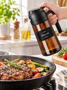 2-In-1 Olive Oil Sprayer & Pourer Bottle, Light-Shielding Glass Oil Dispenser With Handle, Kitchen Oil Spray Bottle For Cooking, Salad, BBQ, Baking & Air Fryer - View 2