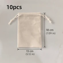100pcs/50pcs/20pcs/10pcs Beige Plush Drawstring Bucket Storage Bags, Soft Plush Texture, Premium Quality, Suitable For Wedding Favors, Jewelry Storage, Holiday Gift Packaging, Scent Sachets And Cosmetic Storage - Beige - View 21