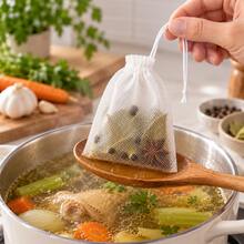 Reusable Non-Woven Tea Bags, Available In 100, 200 Packs, Designed For Steeping Loose Leaf Tea, Herbs And Spices. These Durable Brewing Bags Are Perfect For Tea Enthusiasts And Traditional Herbal Infusions. - Multicolor - View 9