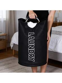 1Pc Foldable Recycling Bin, 600D Oxford Cloth Storage Basket, Large Capacity Collapsible Laundry Hamper For Home Indoor Waste Sorting - View 10