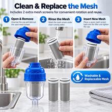 3Pcs Universal Water Pre-Filter Set – 2 Stainless Steel Filters + 1 Filter Housing, For Washing Machine, Water Heater, Smart Toilet, Water Purifier, Bathroom, Kitchen, Laundry, PC Housing, Detachable Washable, Easy Install - B - View 6