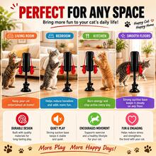 2pcs Cat Boxing Punching Bag Interactive Toy, Suction Cup Base With Adjustable Height, Elastic Rebound Fun Cat Teaser Design, Suitable For Indoor Floor, Tile, Glass And Other Smooth Surfaces, Accompany Cats Daily Pushing, Scratching And Pouncing Interactive Play, Easy Installation Pet Supplies - View 8