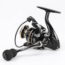 1PC / NX3000 Spinning Fishing Reel Right/Left Interchangeable Handle Metal Spool Surfcasting Sea Rod Wheel Black Gold Christmas Gift For Anglers - Multicolor - View 3