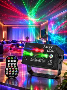 聖誕雷射投影燈,萬聖節派對 DJ 迪斯可燈,附極光 RGB 雷射效果,聲控音樂同步舞動檯燈,氛圍燈,USB 供電附遙控器,適用於居家裝飾、生日派對 - 多色光 - 查看 14