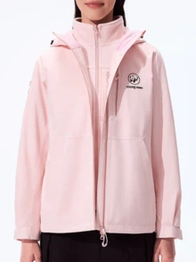 CAMEL CROWN Jaket Ski Wanita Tahan Air 3 In 1 Mantel Musim Dingin dengan Lapisan Dalam Bulu Domba Hangat Tahan Angin untuk Salju, Aktivitas Luar Ruangan, dan Mendaki - Bubuk es es - View 1