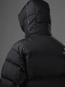 CAMEL CROWN Men's 650 Fill Power Down Jacket, 90% Down 292g Fill Weight, Waterproof Windproof Warm Winter Padded Coat For Cold Weather Outdoor Hiking - Phantom Black - View 8