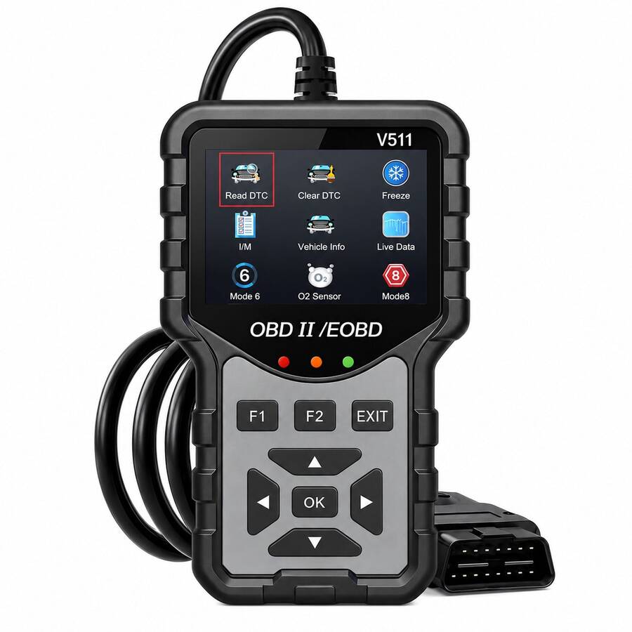 Pemindai OBD2 Profesional V511, Pembaca Kode Diagnostik Mobil, Mendukung Semua Mode OBDII, Pustaka DTC 40.000+, Grafik Data Real-Time, Uji Pengaktifan Baterai, Pemeriksaan SMOG, dan Status Kesiapan I/M. - V511 - View 1