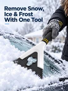 Multifunctional Car Snow Scraper, Can Remove Snow, Water And Frost, Serrated Blade, Non-Slip Handle, Winter Car Snow And Ice Removal Tool, Windshield Snow Scraper - A - View 1