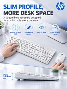 HP CS500 Wireless Keyboard And Mouse Combo, Slim, Auto Sleep, Compatible With Laptop And Desktop, Office And Home Use - View 5