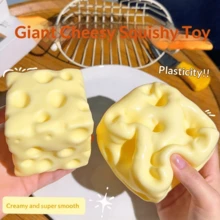 Non-Rebounding Cheese Squeeze Toy Coconut Oil Cheese Block Squishy Soft Slow Rebound Squeeze Toy For Anxiety Relief Stress Relief Toy For Adults Birthday Gift - Multicolor - View 3