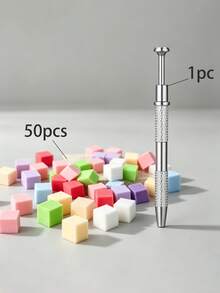 50pcs Sponge Gradient Nail Art Color Blending Tools, Nail Polish Gradient Application Brush, Glitter Dotting Pen, Nail Art Accessories Set - Multicolor - View 11