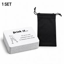 1 Set (50 Cards) Drink If Adult Party Card Game, Fun Drinking Game Cards For Friends, Couples And Groups, Portable Icebreaker Conversation Game, Suitable For Birthday, Family Party, Game Night, Bachelor Party, Travel Entertainment Gift - Multi-color - View 11