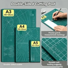 1pc A5/A3/A4 Multi-Function Carving Mat, PVC Material Double-Sided Cutting Board, Art Carving Board, Waterproof Durable Cutting Mat - A - View 5
