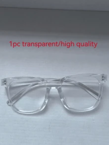 3 Pairs/Sets Unisex Glasses - Fashion Campus Style, Transparent Black Frame, Face-Flattering Design - A - View 16