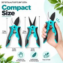 Pruning Shears Garden Gardening Scissors For Women JP3 Blue Fruit Tree Pruner Multifunctional Scissors Branch Cutter Hand Tool For Flower Bonsai Hedge Yard Plant Trimming Tool Set Garden Pruning Shears For Women Gardening Scissors Blue - A - View 4