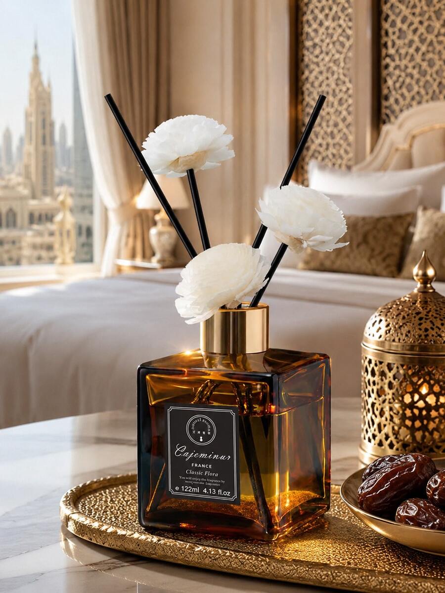 1pc Lavender Flameless Aromatherapy Set, Flameless Diffuser Set, Essential Oil Evaporative Diffuser, Nordic Style Flameless Reed Diffuser Set, Long-Lasting Fragrance Essential Oil Diffuser, Home Fragrance Air Freshener And Deodorizer, Suitable For Bedroom, Bathroom, Living Room, Office And Hotel, Thanksgiving, Halloween, Christmas Gift - Multiple B - View 1