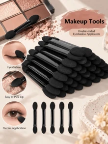 20/10/5/2 buah Kuas Spons Eyeshadow Dua Ujung, Aplikator Eyeshadow Dua Sisi, Alat Makeup - MultiWarna - View 1