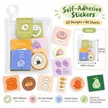 Expression Story Series Adhesive Sticker Pack, Cartoon Food Stickers, Hand-Drawn Fruit Stickers, Cherry Blossom Pink Floral Element Planner Stickers, DIY Decorative Stickers - Multicolor - View 2