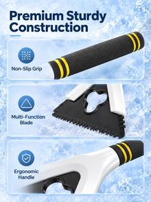 Multifunctional Car Snow Scraper, Can Remove Snow, Water And Frost, Serrated Blade, Non-Slip Handle, Winter Car Snow And Ice Removal Tool, Windshield Snow Scraper - A - View 7