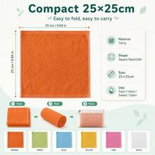 Face Towels 6/18/36pcs, Super Soft Skin-Friendly Face Cloths, Suitable For Sensitive Skin, 10x10 Inch Large/Small Facial Cleansing Towels, Reusable Washable Makeup Remover Cloths, Easy To Rinse Multi-Color Face Cleansing Cloths - Multicolor - View 3