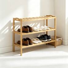 Bamboo Storage Rack, 4-Tier/3-Tier Freestanding Shelving Unit, Multifunctional Plant Stand Display Organizer,Bathroom Shelf, For Bathroom Living Room Kitchen Hallway, Easy To InStall,Space Saving Home Storage Shelf, 3 Sizes Optional - View 6