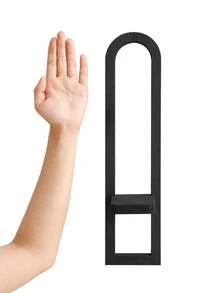 1pc/2pcs Wall Decor Floating Shelf Arch Wall Mounted Display Shelf Modern Minimalist Black Storage Rack Home Decoration Organizer For Living Room Bedroom Entryway Office Bathroom Candle Plant Photo Display - Black - View 7