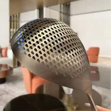 1pc Stainless Steel Large Strainer - Durable Kitchen Strainer, Suitable For Frying, Hot Pot, Cooking And Dessert Making - Easy To Drain, Heat Resistant, Dishwasher - Perfect For Restaurant And Home Use - Multicolor - View 8