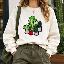 1pc Potted Cactus & Succulent Iron-On Patch, Vintage Green Plant Embroidery Applique, Decorative Patch For Garment, Bag And Hat DIY Craft - Multicolor - View 2