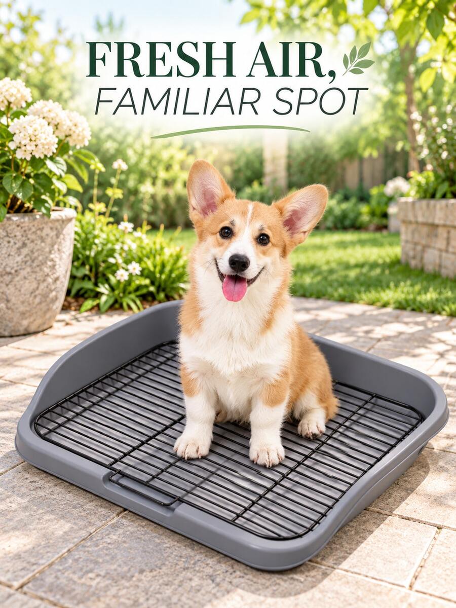 Medium-Sized Wire Pet Toilet, Double-Layer Separation Design, Prevents Paws From Stepping On Feces, Washable - Multicolor - View 1