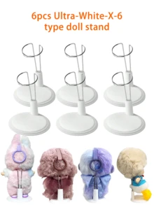30/20/15/12/9/6/3/1pc Adjustable Doll Stand, Doll Display Rack, Artwork, Suitable For 6.8 Inch Dolls And Other 4-6.8 Inch Dolls, White/Black Plastic Support Stand, Suitable For Dolls, Furniture Display And Doll Display - Multicolor - View 23