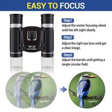 10x25mm Binoculars, Made Of High-Durability ABS Material With Compact Foldable Design, Optical Glass Lens, 10x Optical Magnification With Clear Focus, Suitable For Hunting, Outdoor Bird Watching, Camping Observation And Sports Events, Multi-Function Tool. - Multicolor - View 6