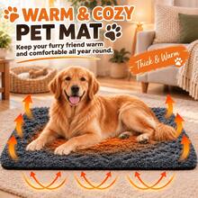 2026 Winter New Warm Dog Mat, Multiple Sizes Available, Suitable For Large, Medium And Small Pets, Cat Mat, Dog Mat, Dog Bed, Cat Bed - Dark Grey - View 1
